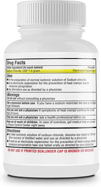 Safrel Sodium Chloride Tablets 1 gm, USP | Normal Salt Tablets | (15.4gr.) | Electrolytes Replenisher Hydration Drink (500 Count (Pack of 1))