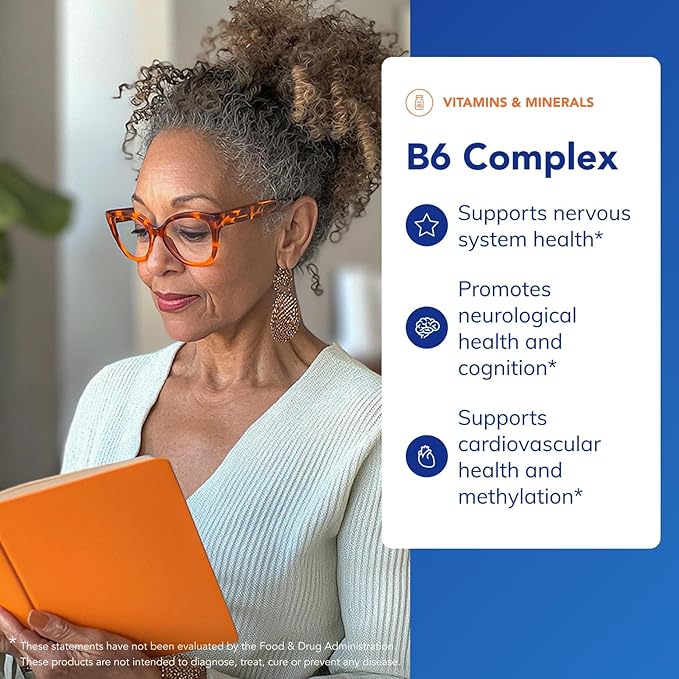 Pure Encapsulations B6 Complex - Supports Nervous System & Brain Health* - Includes B Vitamins - Contains Enriched Vitamin B6 - Non-GMO & Gluten Free - 120 Capsules
