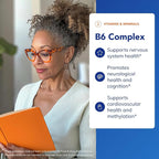 Pure Encapsulations B6 Complex - Supports Nervous System & Brain Health* - Includes B Vitamins - Contains Enriched Vitamin B6 - Non-GMO & Gluten Free - 120 Capsules