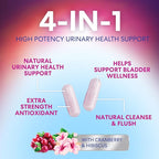 D-Mannose Supplement - 1,000mg D Mannose Per Serving with Cranberry, Hibiscus & Dandelion - Fast-Acting, Natural Urinary & Bladder Support for Women & Men – Flush & Cleanse Impurities – 180 Capsules