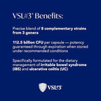 VSL#3® Probiotics for Digestive Health, IBS & UC Symptoms - 112.5B CFUs, High-Potency, Multi-Strain, Live, Refrigerated Probiotic, Medical Food for Gut Health Support in Men & Women, 240 Capsules