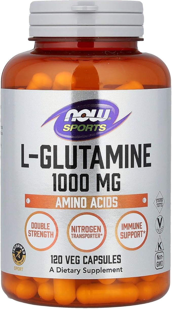 NOW Foods Sports, L-Glutamine, 1,000 mg, 120 Veg Capsules