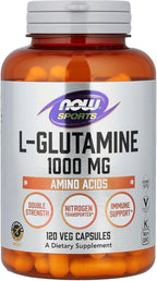 NOW Foods Sports, L-Glutamine, 1,000 mg, 120 Veg Capsules