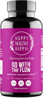 Happy Healthy Hippie Hormone Balance for Women — PMS Support & PMDD, Mood, Cycle Regularity — Chasteberry Supplements with Maca, Dong Quai, Black Cohosh — Vegan, Non-GMO, 60 Capsules