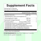Micro Ingredients Bovine Colostrum 1,000 mg Per Serving, 240 Capsules | 40% IgG First Milking with Collagen & Probiotics | Colostrum Supplement with 10 Probiotic Strains | Non-GMO, Gluten Free
