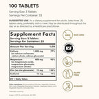Solgar Calcium Magnesium Plus Zinc, 100 Tablets - Promotes Healthy Bones and Teeth - Supports Nerve & Muscle Function - Non-GMO, Vegan, Gluten Free, Dairy Free, Kosher - 33 Servings