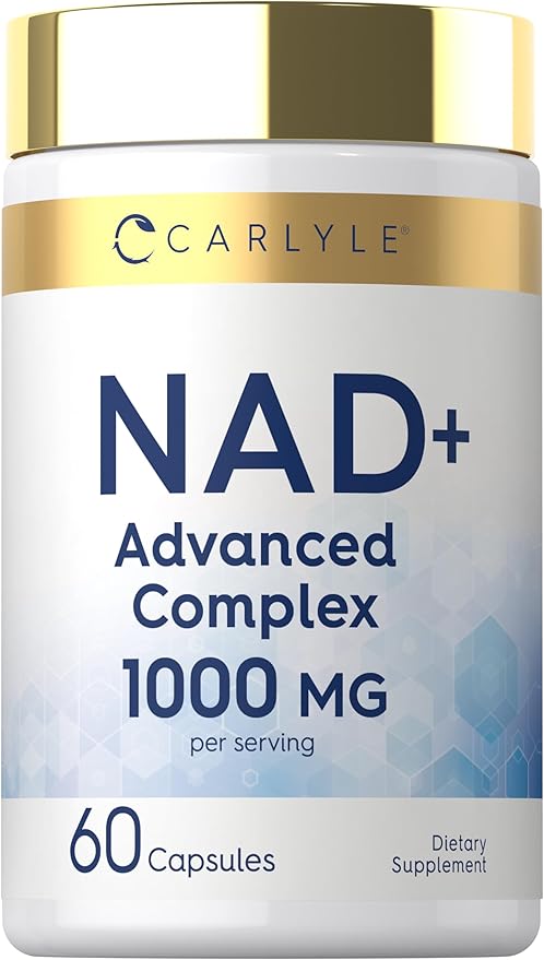 Carlyle NAD+ Supplement for Women & Men | 1000 mg | 60 Capsules | Advanced Complex with Resveratrol and Collagen | Non-GMO & Gluten Free