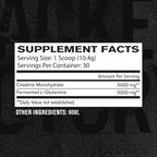Jacked Factory Creatine + Glutamine - Creatine Supplement with L-Glutamine for Muscle Recovery, Muscle Growth, Increased Strength, Enhanced Energy Output, and Gut Health - 30 Servings, Unflavored
