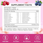 KFG Women's Probiotic Powder, with 100 Billion CFUs, 20 Strains, 3Organic Prebiotics, Cranberry, Digestive Enzymes & D-Mannose, for Boost Immune, Digestive, Gut, Vaginal & Urinary Health, 40 Packets