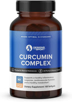 Designs for Sport Curcumin Complex - Supports Muscle Health Post-Exercise* - With Curcuminoids & Turmeric Oil - NSF Certified for Sport - 60 Softgels