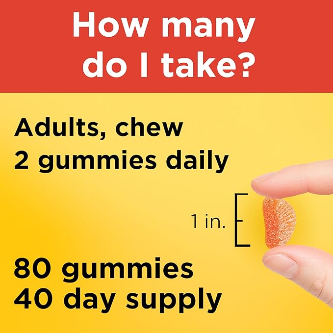 Nature Made Vitamin C 250 mg Per Serving, Dietary Supplement for Immune Support, Vitamin C Gummies for Adults, 80 Gummies, 40 Day Supply