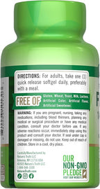 Nature's Truth Triple Strength Fish Oil 1400 mg | 850 mg Omega-3 | 60 Softgels | Non-GMO & Gluten Free