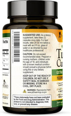 Turmeric Curcumin Supplement 1500mg - Organic Tumeric & BioPerine Black Pepper for Best Absorption with 95% Curcuminoids, Nature's Joint & Immune Support, Non-GMO, Bottled in USA - 360 Capsules