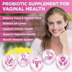 Vaginal Probiotics Gummies for Women Balanced pH, 50 Billion CFUs for Feminine Vaginal odor & Flora, Cranberry, D-Mannose, Vitamin C for Yeast Balance & Immune Health, Sugar Free, Pineapple, 60 Chews