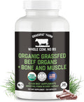 Grassfat Farm - USDA Certified Organic 100% Grassfed Beef Organ Supplements - Whole Cow with Nothing Added - Beef Liver, Kidney, Lungs, Heart, Bone & Muscle - NO Uterus or Fallopian - 30-Day Supply