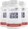 Liver Renew - Liver Cleanse Detox & Repair - Liver Support Supplement with Artichoke Extract, Milk Thistle, Dandelion and Turmeric - 180 Capsules