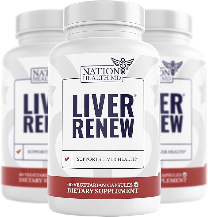 Liver Renew - Liver Cleanse Detox & Repair - Liver Support Supplement with Artichoke Extract, Milk Thistle, Dandelion and Turmeric - 180 Capsules