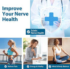 Sciatic Nerve Health Support Supplement - 120 Capsules Advanced Nerve Comfort Formula with R-ALA and Vitamin B Complex - Soothes Leg & Back Discomfort, Supports Nerve Function