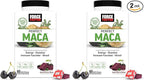 Force Factor Perfect-Maca, Maca Root and DIM Supplement with Saffron to Boost Energy &Mood, with Yellow & Black, Vitamins, Minerals, and Antioxidants, Dark Cherry Flavor,60 Soft Chews,(Pack of 2)