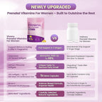 VivoNu 19 in 1 Prenatal Multivitamin, 600 Softgels Prenatal Vitamins, Lemon Flavor, Before, During & Post Pregnancy with Folic Acid, Probiotic, Biotin, Zinc, Vitamin D3, K2, B6, B12, C & More, 2 Bag