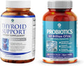 1 Body Thyroid Support Supplement + 60 Billion Probiotics for Men & Women