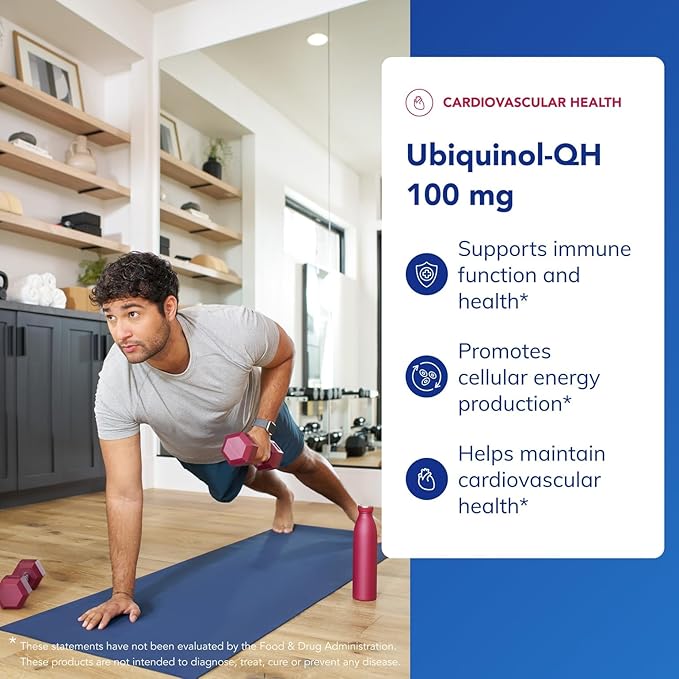 Pure Encapsulations Ubiquinol-QH - 100 mg CoQ10 - Supports Energy Metabolism & Heart Health* - Coenzyme Antioxidants Supplement - Non-GMO - 60 Softgel Capsules