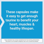 Life Extension Taurine,Pure Taurine Amino Acid Supplement,Heart,Liver and Brain Health,Longevity,Muscle and Exercise,1000 mg dose,Non-GMO,Gluten-Free,Vegetarian, Vegetarian, 90 Capsules (Pack of 2)