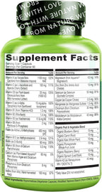 NATURELO Mens Multivitamins for Men 50+ - One Daily Multivitamin for Men with Vitamins, Minerals & Organic Whole Foods, Boost Energy & Health, Non-GMO, 60 Vegetarian Capsules