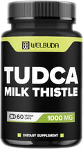 WELBUDA 1000mg Tudca Supplement with Milk Thistle Extract - 60 Vegan Capsules - Support for Immune System, Digestion Health, Body Purification & Brain Health