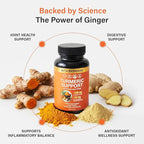 Sleeve Stars Turmeric Curcumin Supplement with Ginger & Black Pepper Bioperine, Joint Supplements for Men & Women, Joint Support & Inflammation Relief, Non-GMO Gluten-Free & Vegan, 1000mg 60 Cap