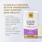 Solgar Cellulite Fighter Skin Vitamin and Mineral Supplement, Support Smooth Skin with French Melon Concentrate, Hyaluronic Acid and Vitamin C Supplement, Age-Defying Nutrition for Women, 30 Servings