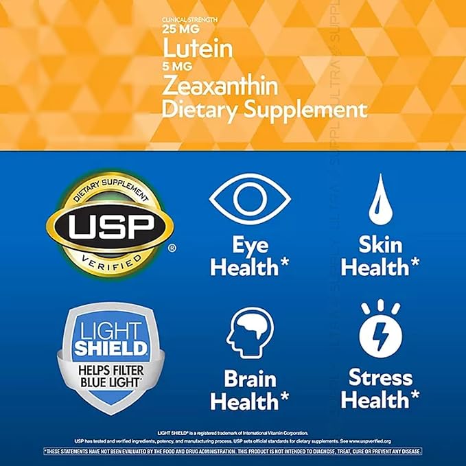 Members Mark Lutein with Zeaxanthin, 25 mg & 5 mg, (150 Count.) – Supports Eye & Vision Health, Blue Light Protection, USP Verified