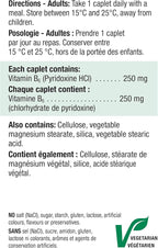 Jamieson Vitamin B6 (Pyridoxine)250mg, 100 caplets