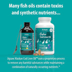 Jigsaw Health Alaskan Cod Liver Oil | 900 mg Omega-3s with EPA, DHA, and DPA | Includes Naturally Occuring Vitamins A & D | 180 Softgels | 60 Servings