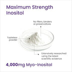 Proceive Myo Inositol Supplement for Women, 4000mg High Strength Myo Inositol for Reproductive Wellness and Pre Conception Support, Vegan Powder Drink Mix, Gluten Free, 30 Packets, Unflavored