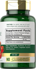 Carlyle Lycopene | 20mg | 120 Softgels | Non-GMO & Gluten Free Supplement