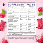 2 Pack Kids Magnesium Gummies, Magnesium Glycinate Gummies for Kids & Adults with L-Theanine, Chamomile, Vitamin D, B6 for Sleep, Relaxation, Brain & Muscle, Sugar Free Raspberry