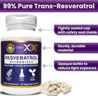 Genex Formulas 99% Micronized Trans-Resveratrol with BioPerine for Absorption 1000mg | Pure Organic Pharmaceutical Grade Trans-Resveratrol Capsules for Healthy Aging, 120 Capsules (3)