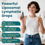 2PCS Liposomal Lymphatic Drainage Drops - 21 in 1 Liver Cleanse Detox & Repair with Milk Thistle, Echinacea, Burdock Root, Liposomal Glutathione, Vitamin Complex ''Lymph-Liver'' Gut & Metabolic Health