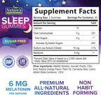 Sleep Gummies for Adults - Sugar Free Melatonin 6 MG Per Serving Gummy Supplement - Natural Zero Sugar Sleeping Gummy for Adults & Kids, Orange Flavored, Extra Strength Sleep Support - 60 Gummies
