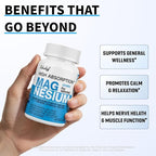 Chelated Magnesium Bisglycinate 200mg - High Absorption Mag Glycinate with L-Theanine, Calcium & Vitamin B6 (P5P) - Supports Calm, Nighttime Relaxation & Muscle Health - 60 Capsules