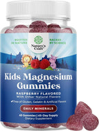 Kids Magnesium Gummies - Calm Relaxing Mg Citrate Supplement with Raspberry Flavor - Calm Magnesium Supplement for Nerve Health Muscles & Heart Support - Mag Citrate Gummies - 45 Count