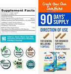 LABO Nutrition Happy Calm with KSM-66 Ashwagandha 5% Withanolides, Saffron Extract and Black Pepper Extract for Stress Relief, Energy, Quality Sleep & Relaxation, Non GMO 90 Veggie Capsules