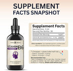 Think Above Vitamin B6 Liquid Drops - Pyridoxine hcl - 17 mg 1000% DV - Filler Free - 30 Day Supply - (2 oz) for Adults
