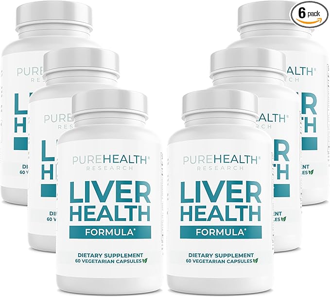 PUREHEALTH Research Liver Health – Liver Cleanse Detox & Repair Support Supplement- with Milk Thistle, Turmeric Powder, Dandelion, Artichoke, Beet Root, Ginger, L Cysteine HCL & More - 360 Capsules
