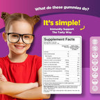 Iron Gummies with Vitamin C for Kids - Blood Builder Iron Supplements for Kids with Gentle for Stronger Immunity & Energy Support - Vitamin B6, B12, A, Niacin & Folate Gummies - Vegan & GMO -120 Count