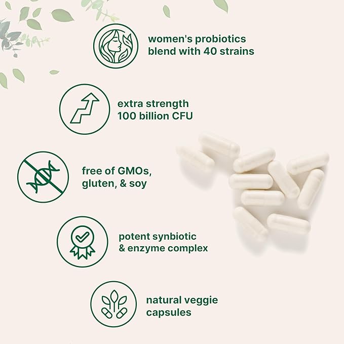Micro Ingredients 8-in-1 Multi Collagen Pills & Women’s Probiotics 100 Billion CFU Veggie Capsules | 2 Pack | Hydrolyzed Peptides + Hyaluronic Acid & Vitamin C | 40 Strains + Cranberry & D-Mannose