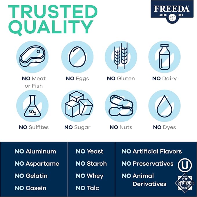 FREEDA Maximum Strength Multivitamin – High Potency Daily Supplement for Active Adults (Men & Women) – Iron Free – SCD Diet Compatible – 120 Capsules – Ultra Freeda