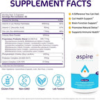 Aspire Nutrition 5-in-1 Bio-Heal® Probiotic for Kids, Men & Women - Best Supplement for Brain Function, Gut Health & Constipation - Shelf Stable & Fortified with Vitamin, Mineral & Prebiotics Capsules