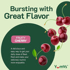 YUM-V'S Beet Root Gummies with Tart Cherry Extract - Berry Flavor Beetroot Gummies - Beet Chews for Blood Circulation and Antioxidant Support - Red Beets Gummies (Berry 60 Count (Pack of 1)